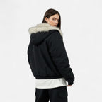 Women's Vintage Style Hooded Coat with Fur Collar