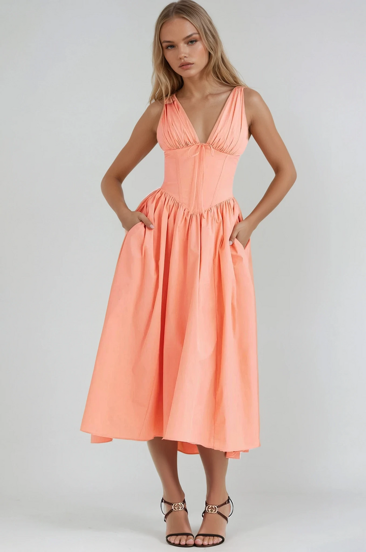 Elegancka letnia sukienka midi