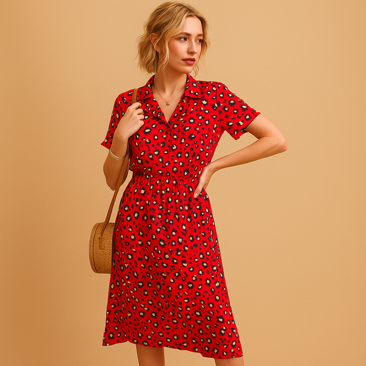Vestidos de verano versátiles para mujer, midi, línea A, frescos, con escote en V
