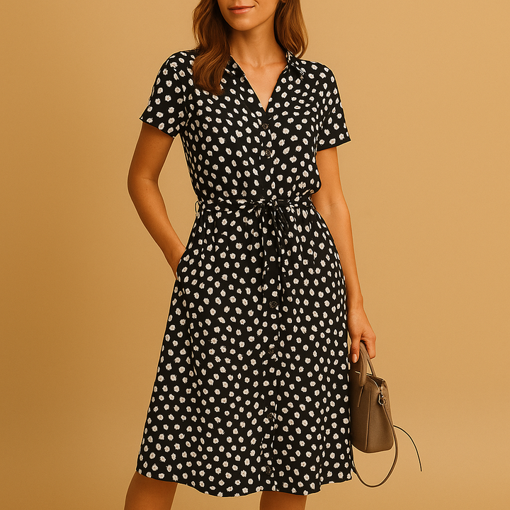 Vestidos de verano versátiles para mujer, midi, línea A, frescos, con escote en V