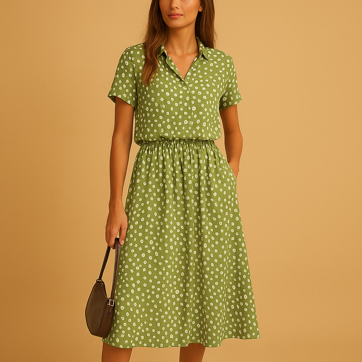 Vestidos de verano versátiles para mujer, midi, línea A, frescos, con escote en V