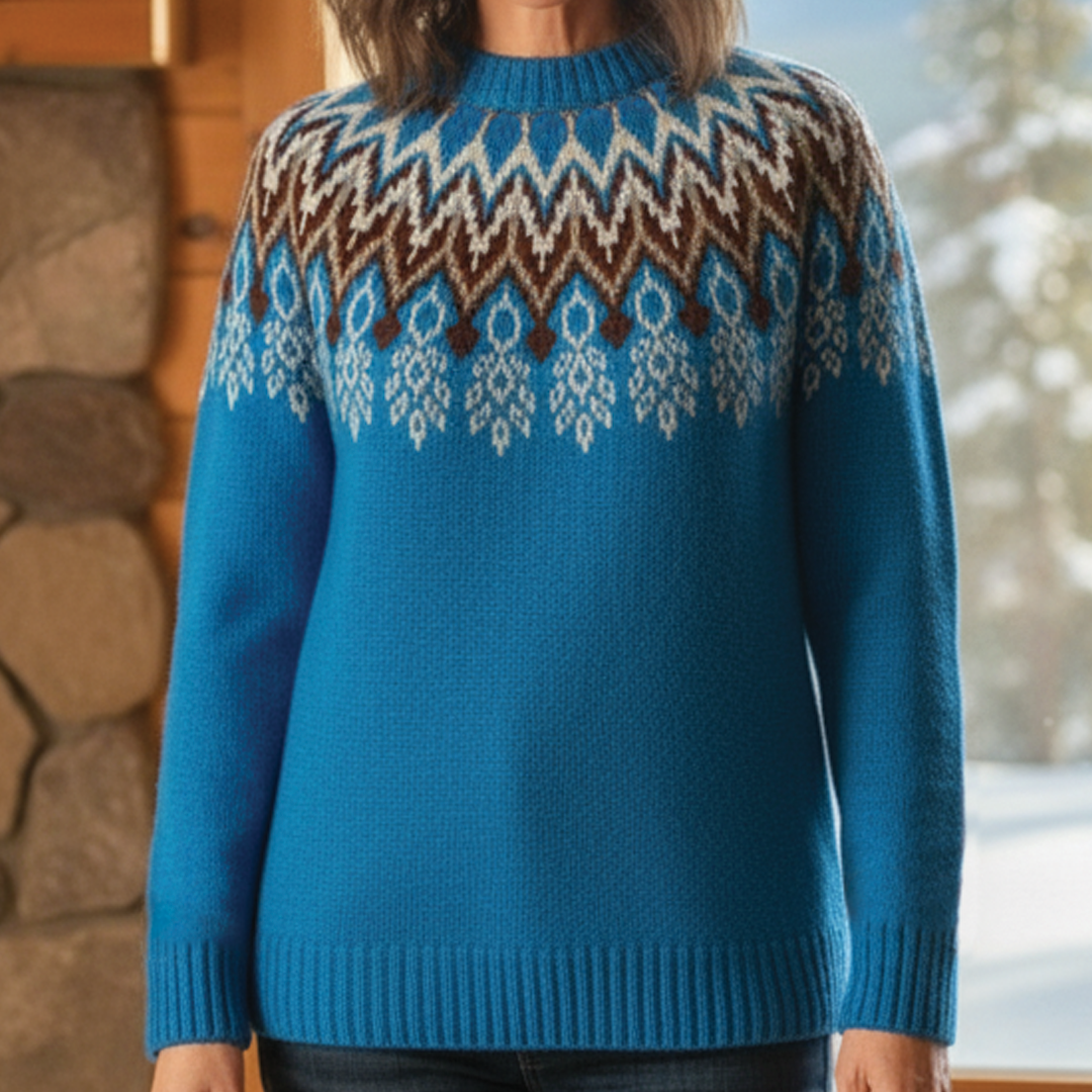 Patterned Knit Sweater