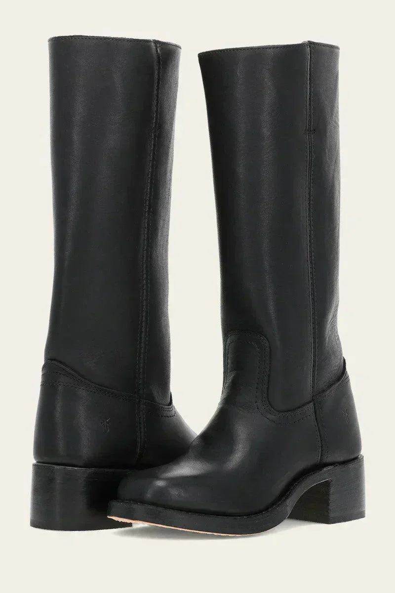 Slim Fit Structured Knee Boots