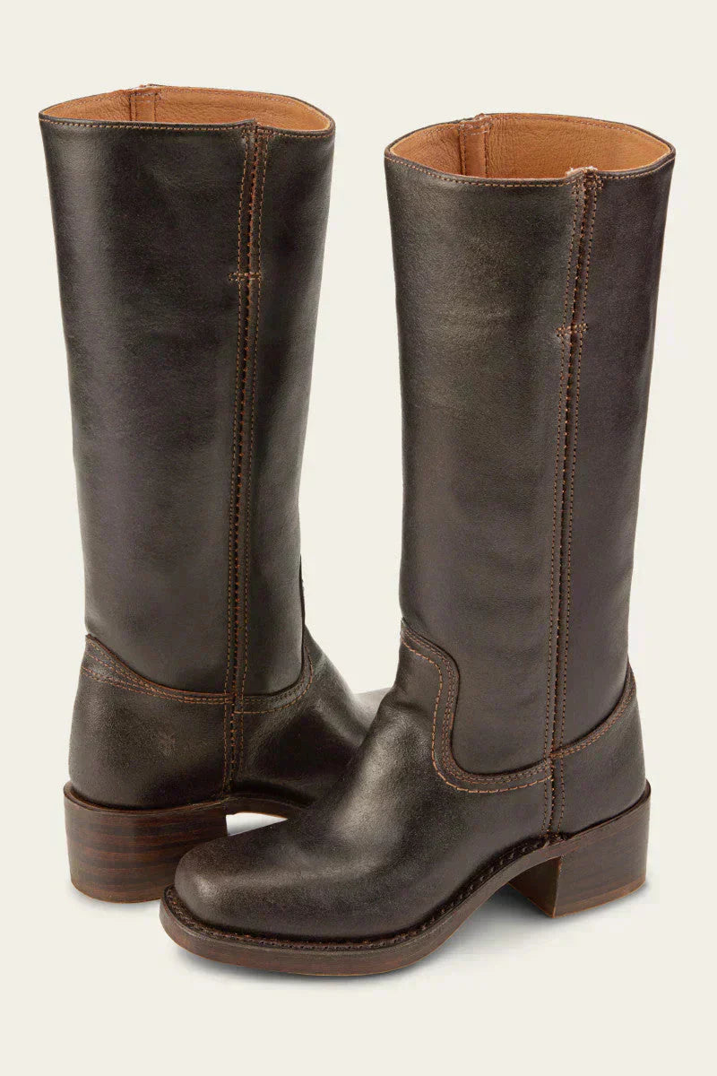 Slim Fit Structured Knee Boots