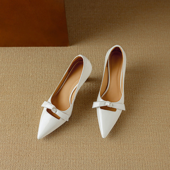 Bow Detail Kitten Heel Pumps