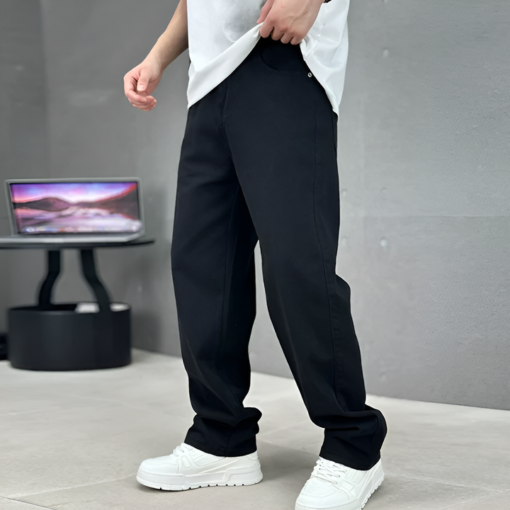 Modern Versatile Pocket Straight Leg Jeans for Men