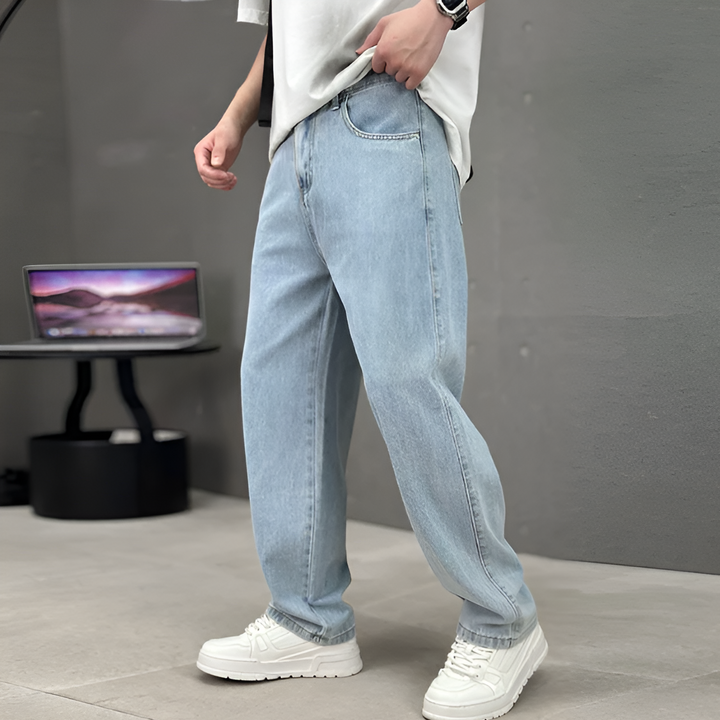 Modern Versatile Pocket Straight Leg Jeans for Men