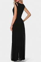 Nadia | Open-Shoulder Fluid Chiffon Jumpsuit