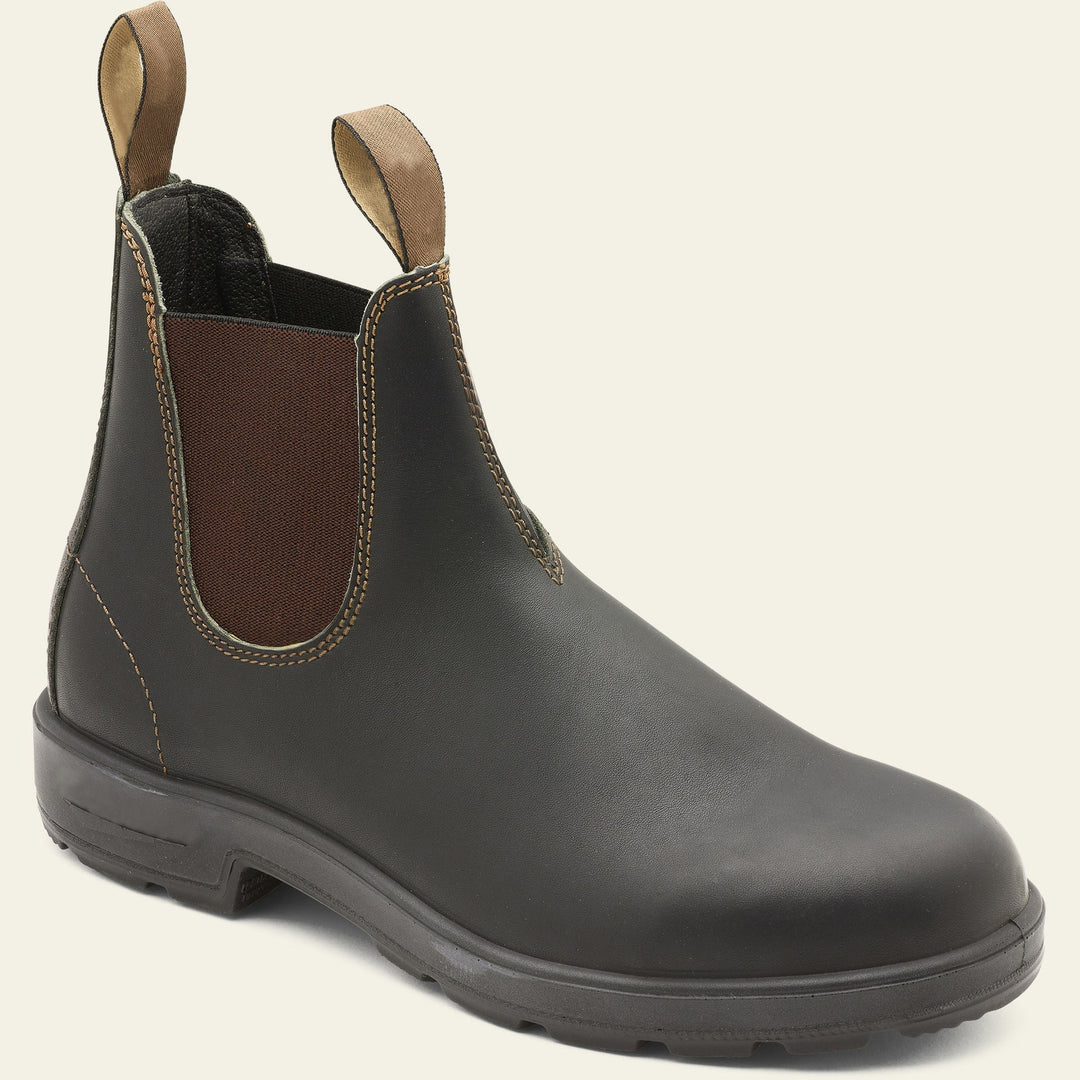 Men's Versatile Chelsea Ankle Pull-On Boots with Elastic Side Panels