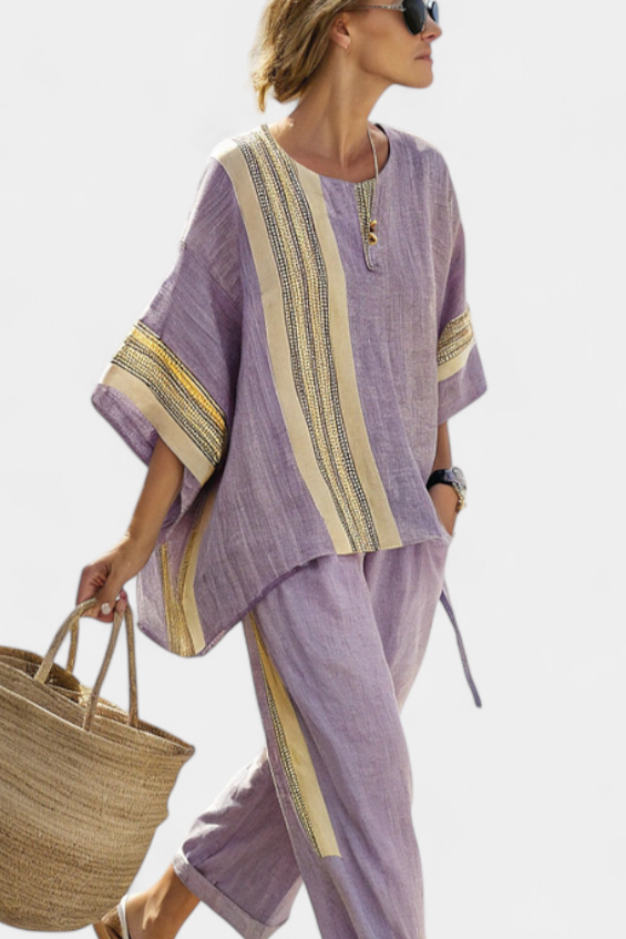 Conjunto de Blusa Oversize y Pantalones Cónicos