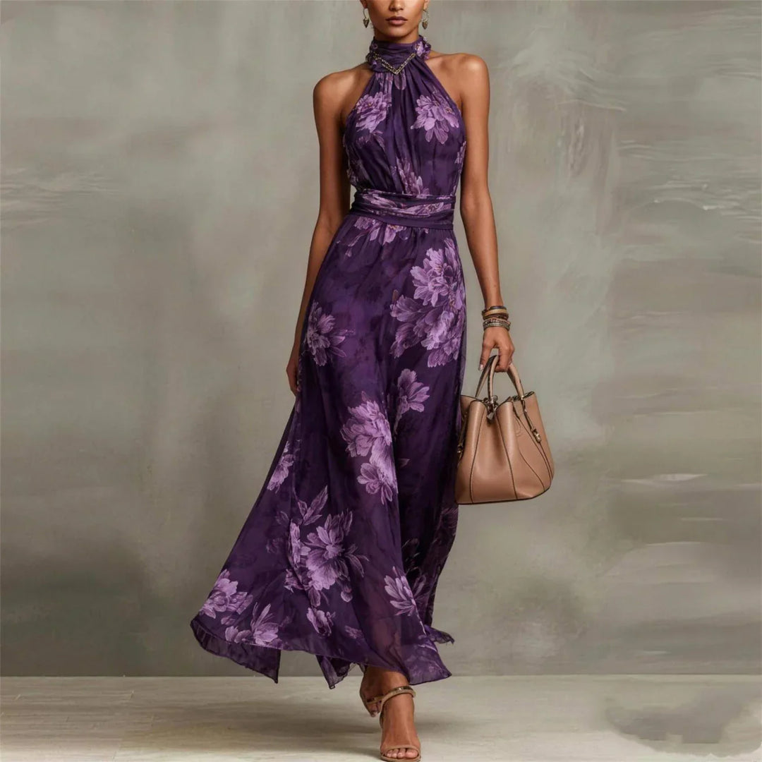 Floral Chiffon Maxi Dress