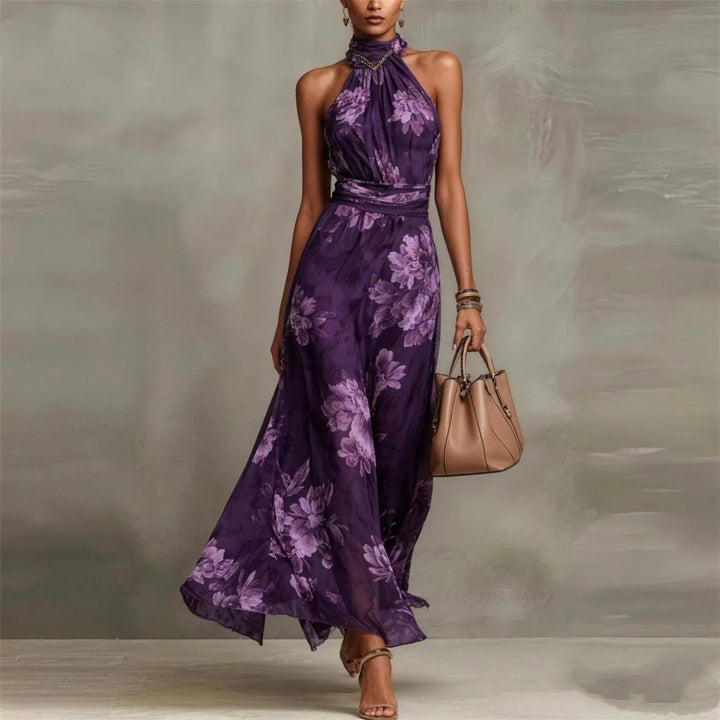Floral Chiffon Maxi Dress