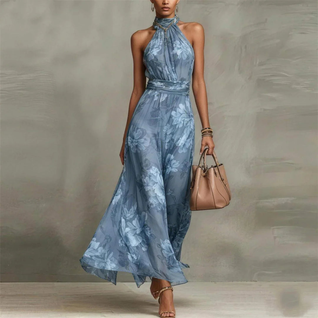 Floral Chiffon Maxi Dress