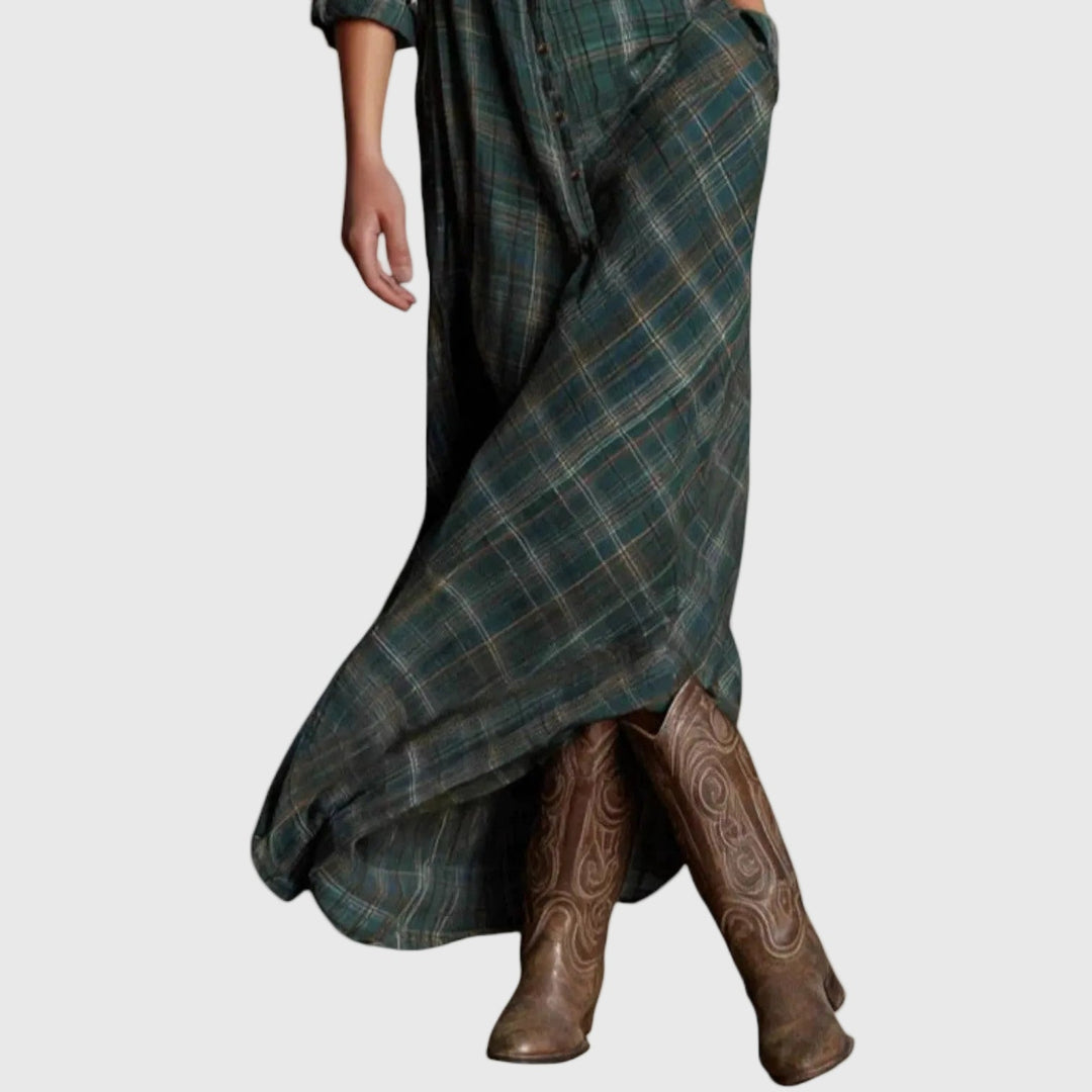 Elegancka sukienka maxi z drapowaniem