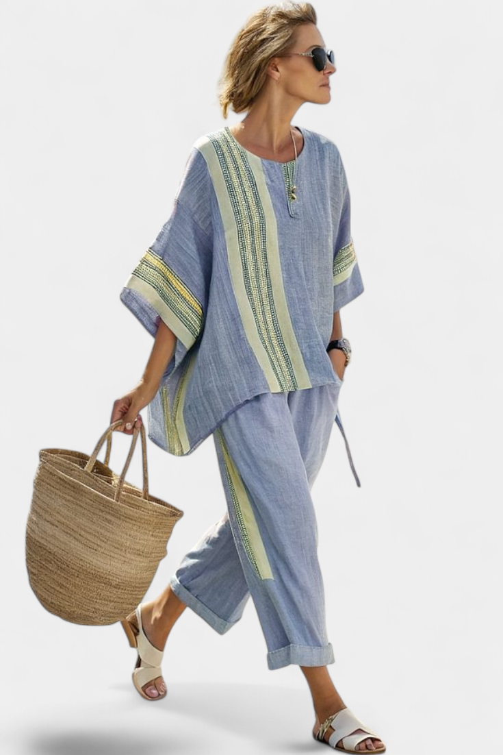 Conjunto de Blusa Oversize y Pantalones Cónicos