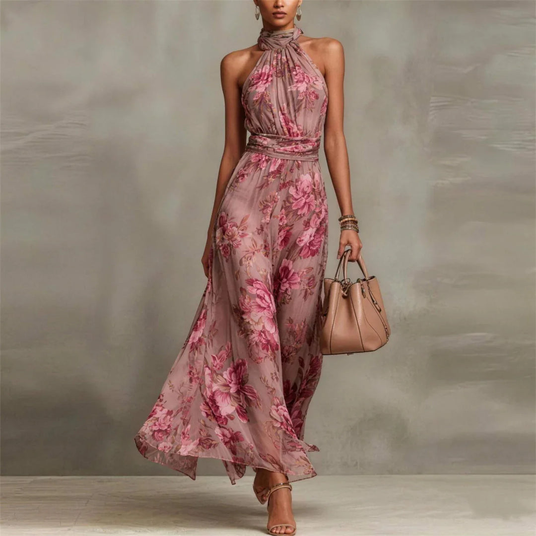 Floral Chiffon Maxi Dress