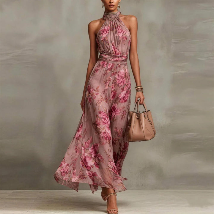 Floral Chiffon Maxi Dress
