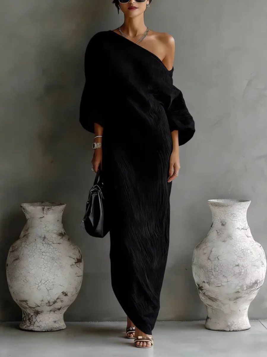 One-Shoulder Elegant Maxi Dress