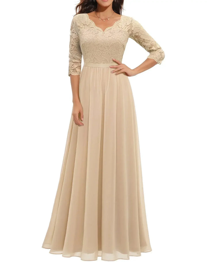 Elegant Lace Long Maxi Dress