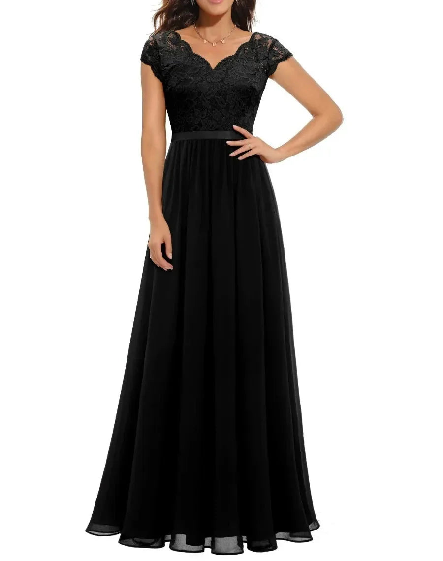 Elegant Lace Long Maxi Dress