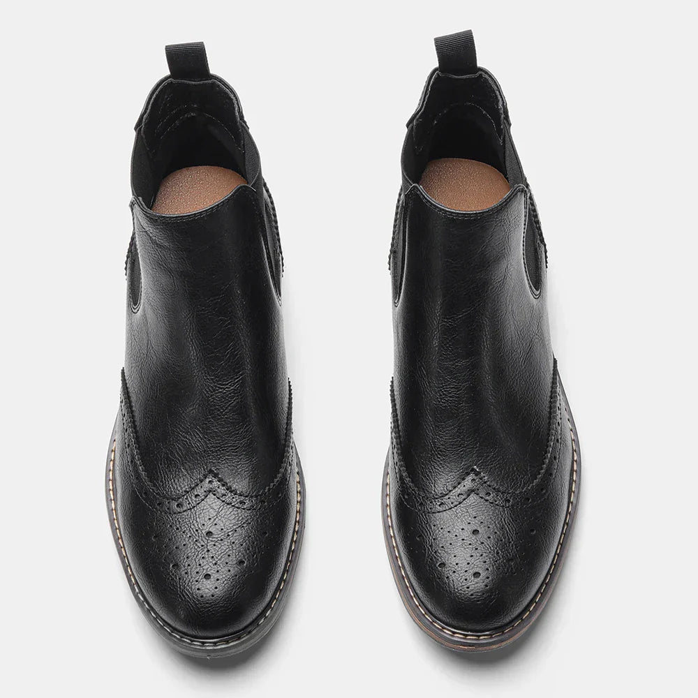 Botines Chelsea clásicos, elegantes y formales para negocios con suela duradera para hombre
