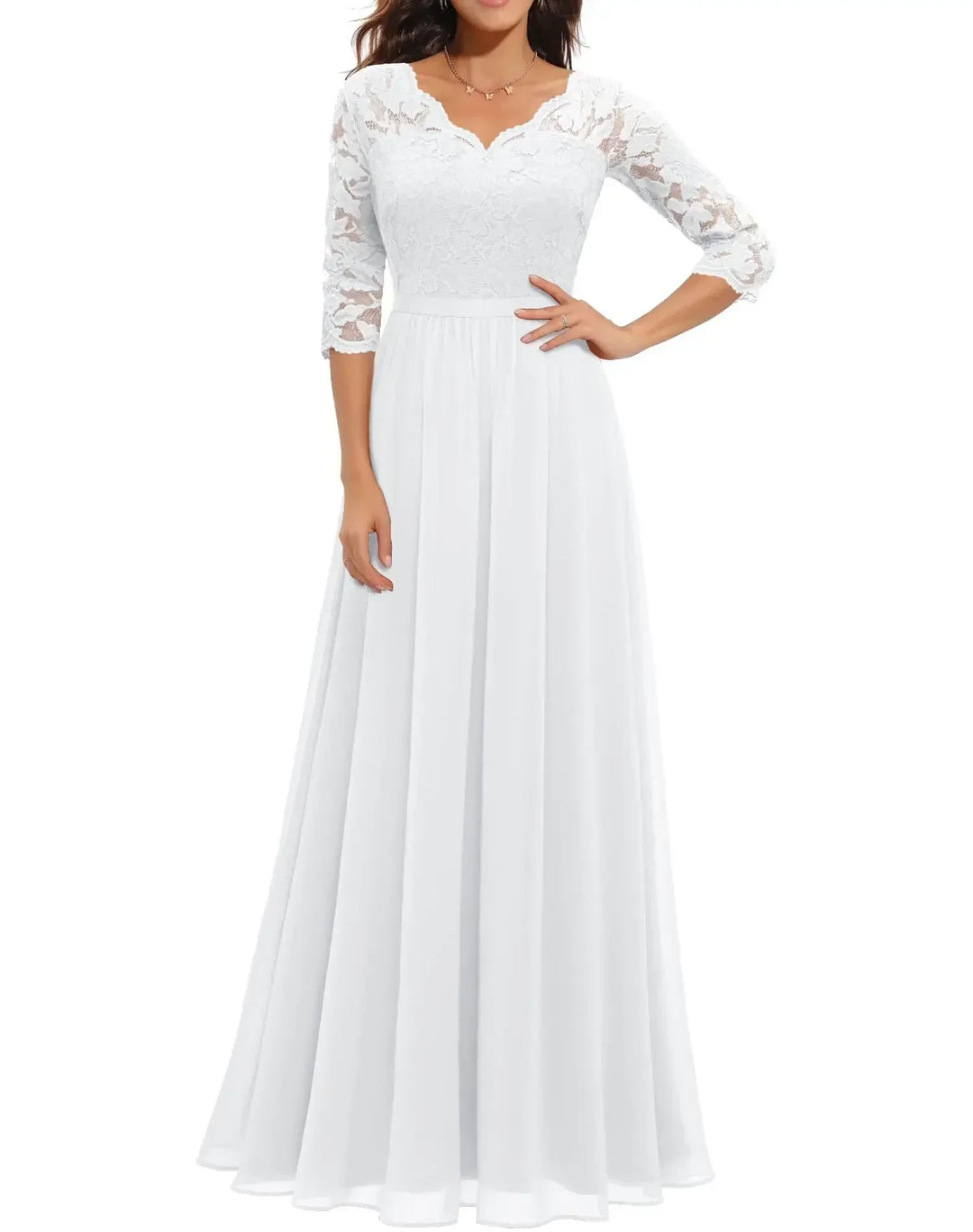 Elegant Lace Long Maxi Dress