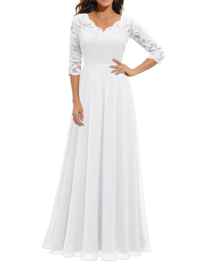 Elegant Lace Long Maxi Dress