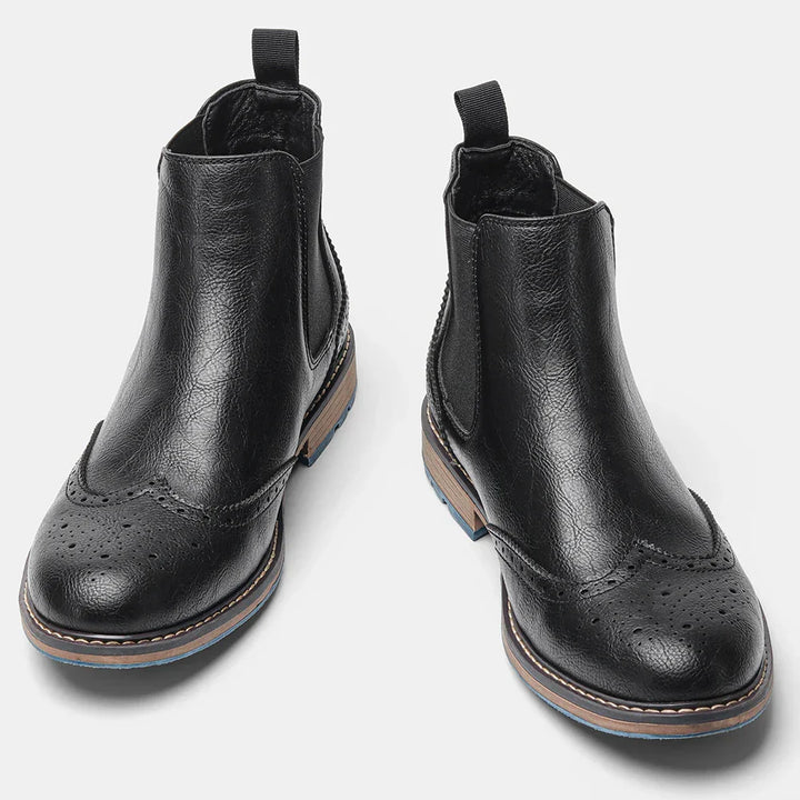 Botines Chelsea clásicos, elegantes y formales para negocios con suela duradera para hombre