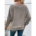 Women’s Spliced Round Neck Sweater