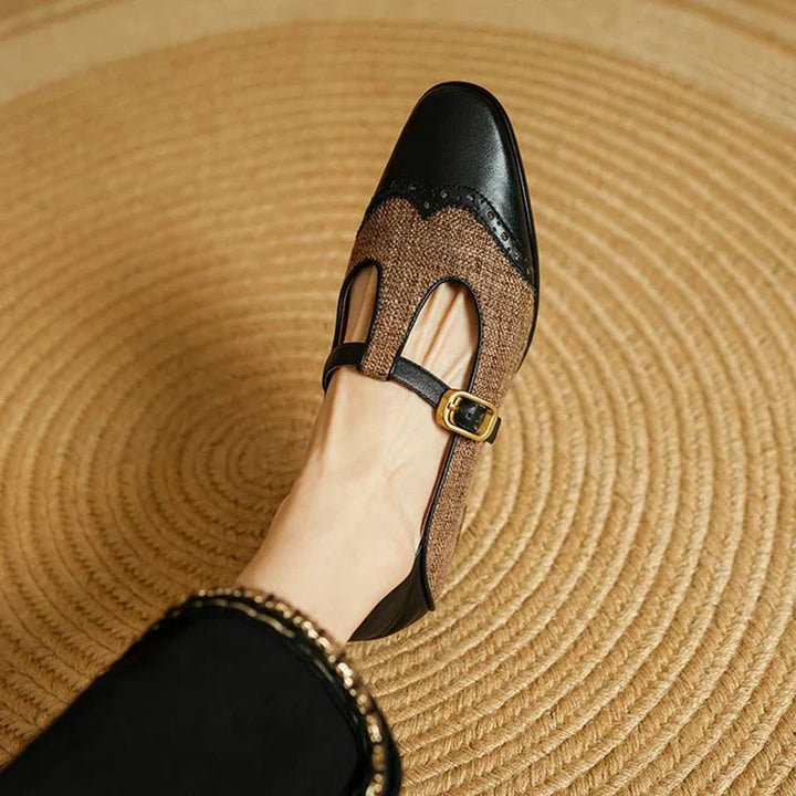 Vintage Two-Tone Mary Jane Heel Shoes