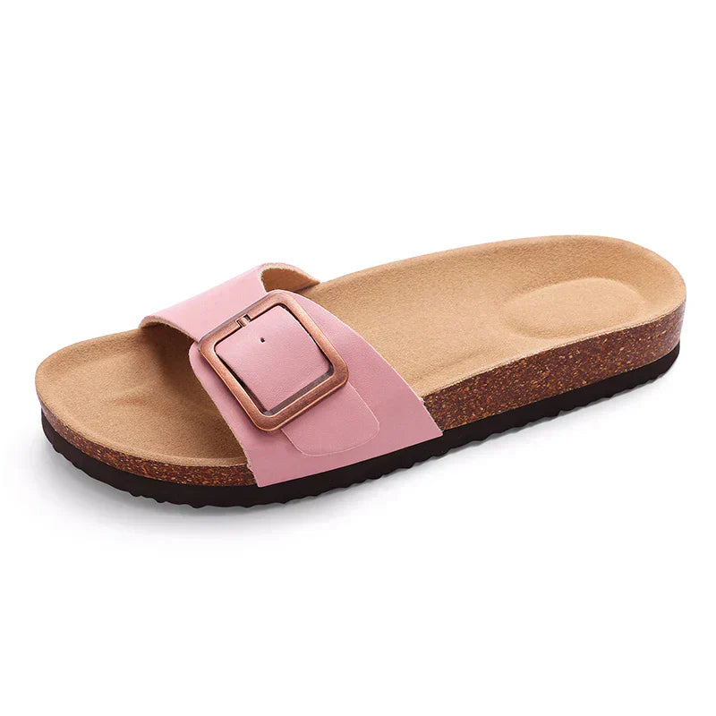 Sandalias con hebilla plana ajustable