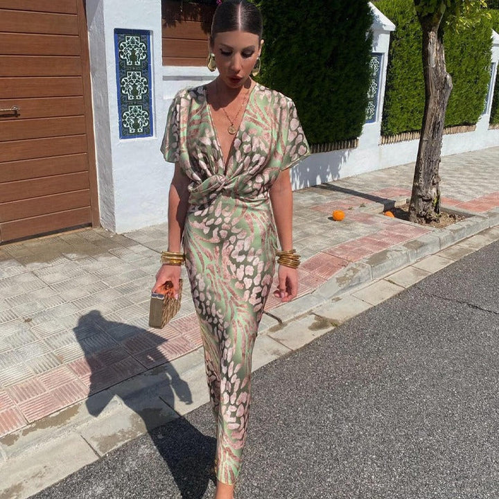 Vestido Maxi Fluido para Celebraciones Elegantes