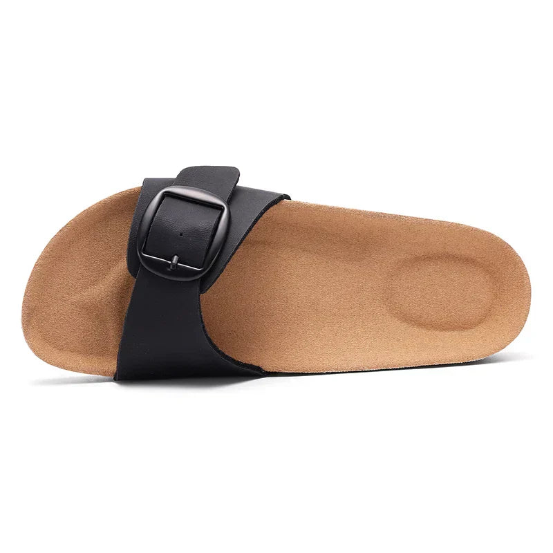Sandalias con hebilla plana ajustable