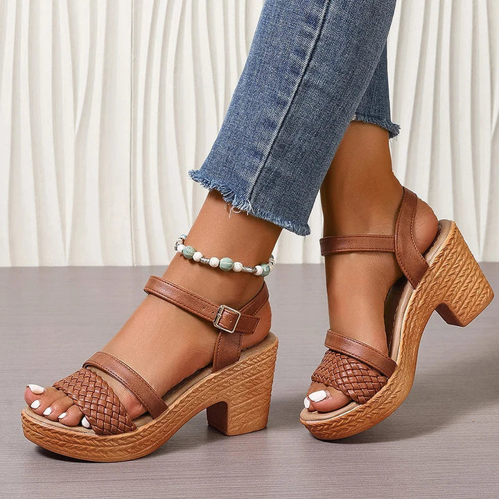 Woven Platform Casual Sandals