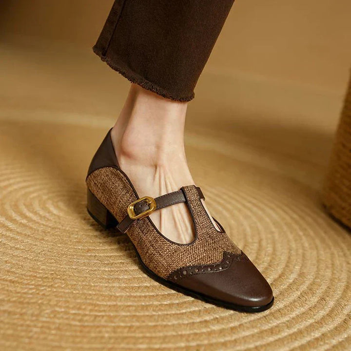 Vintage Two-Tone Mary Jane Heel Shoes