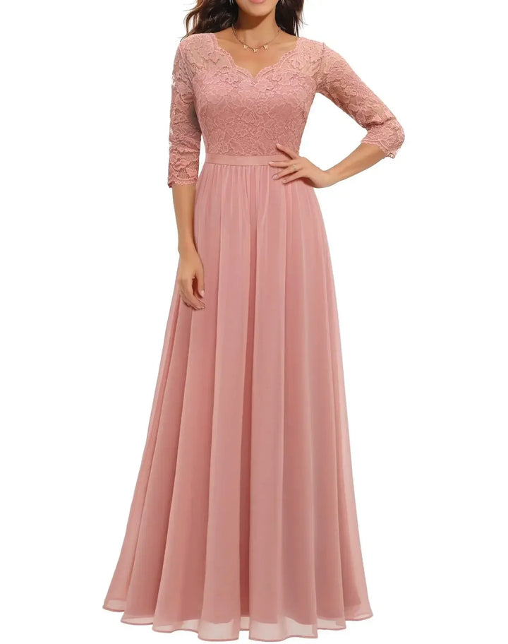 Elegant Lace Long Maxi Dress