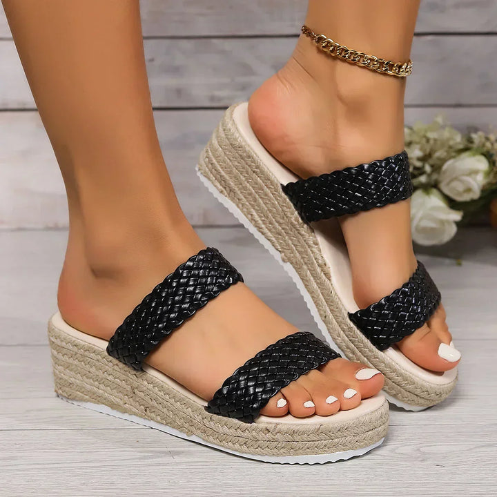 Elevated Woven Platform Sandals