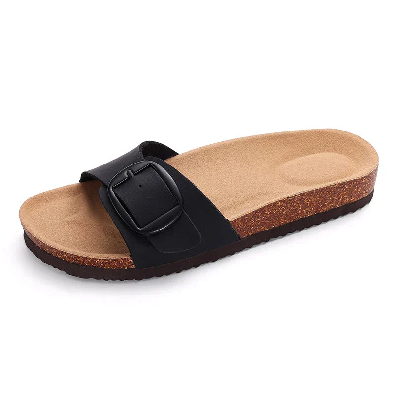 Sandalias con hebilla plana ajustable