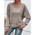 Women’s Spliced Round Neck Sweater