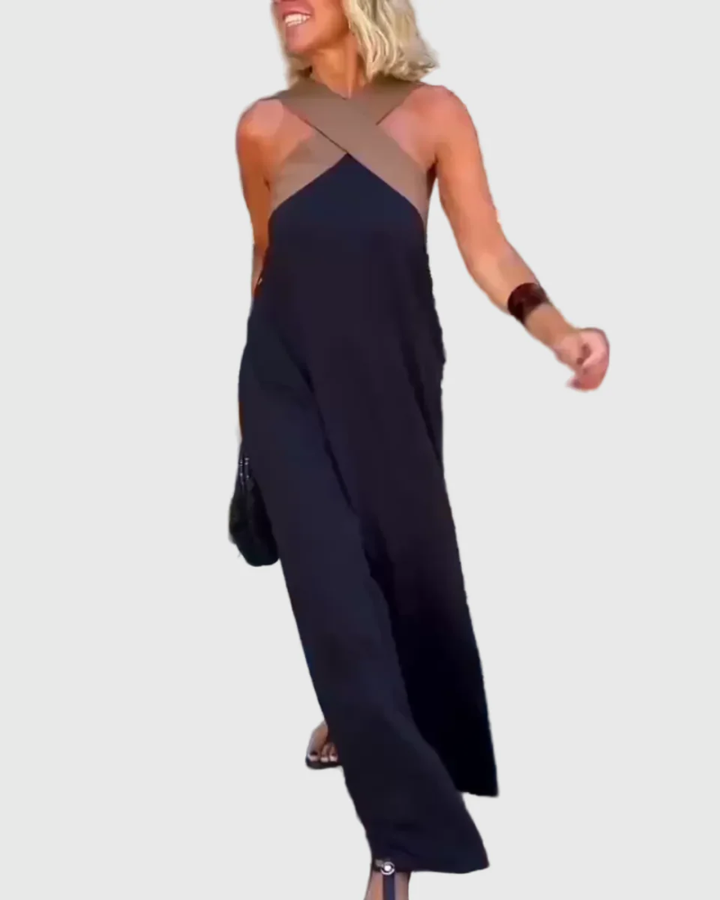 Vestido maxi fluido de noche