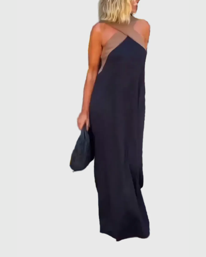Vestido maxi fluido de noche