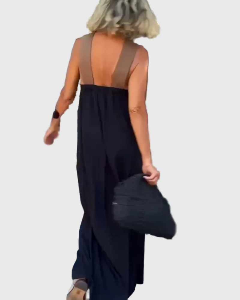 Vestido maxi fluido de noche