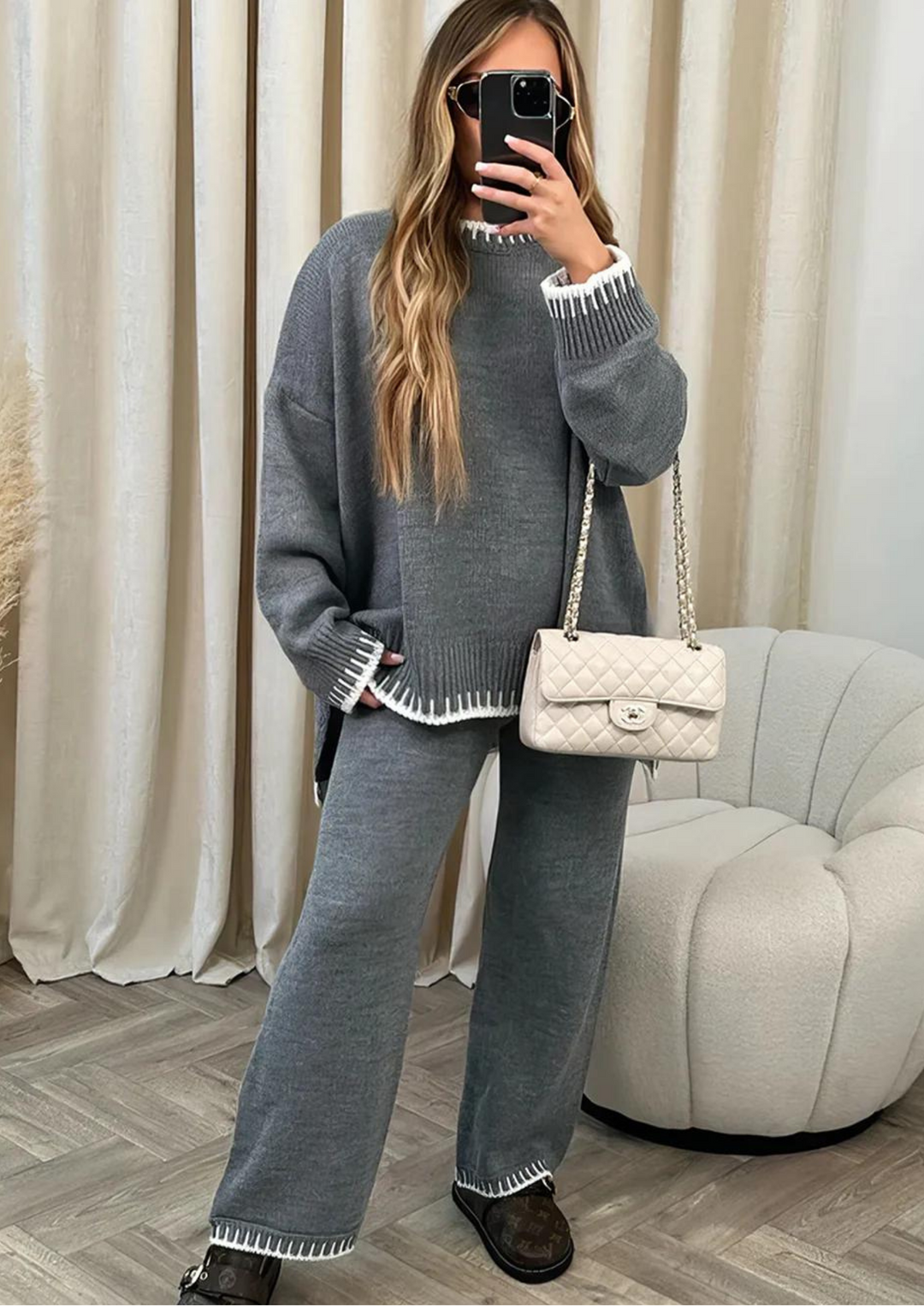 Conjunto de dos piezas oversize para estar en casa