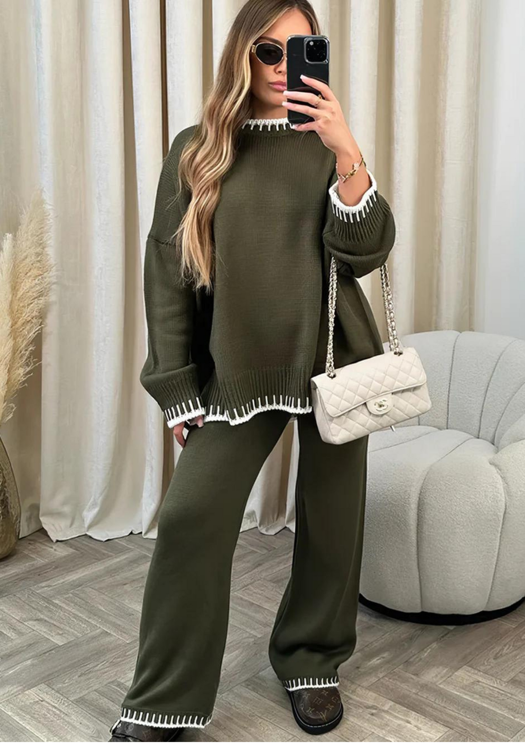Conjunto de dos piezas oversize para estar en casa