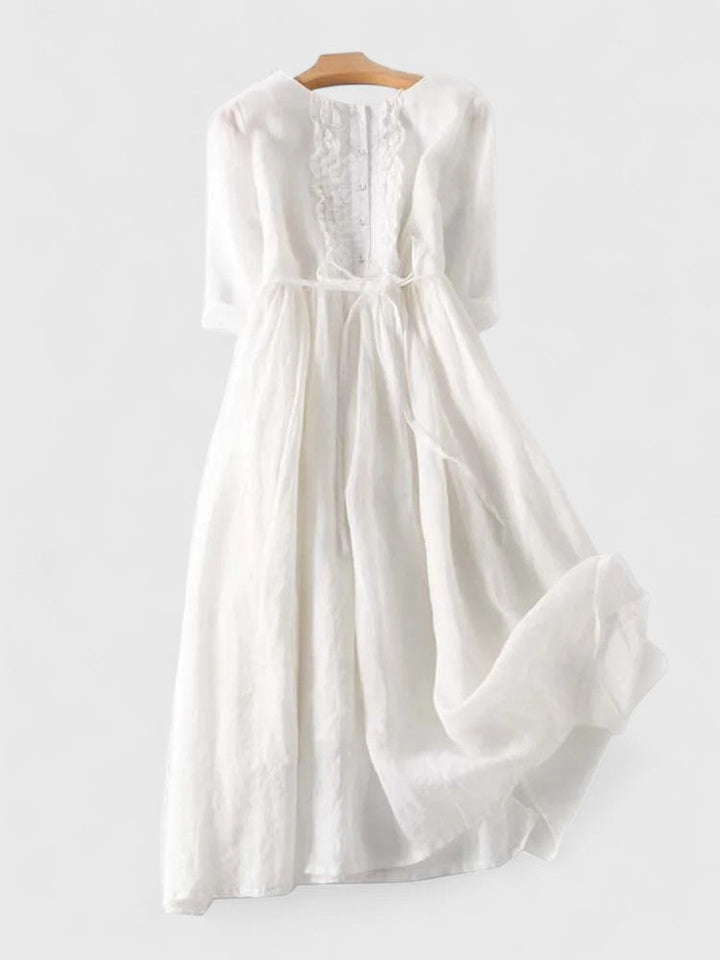 Vestido elegante jardín de salvia