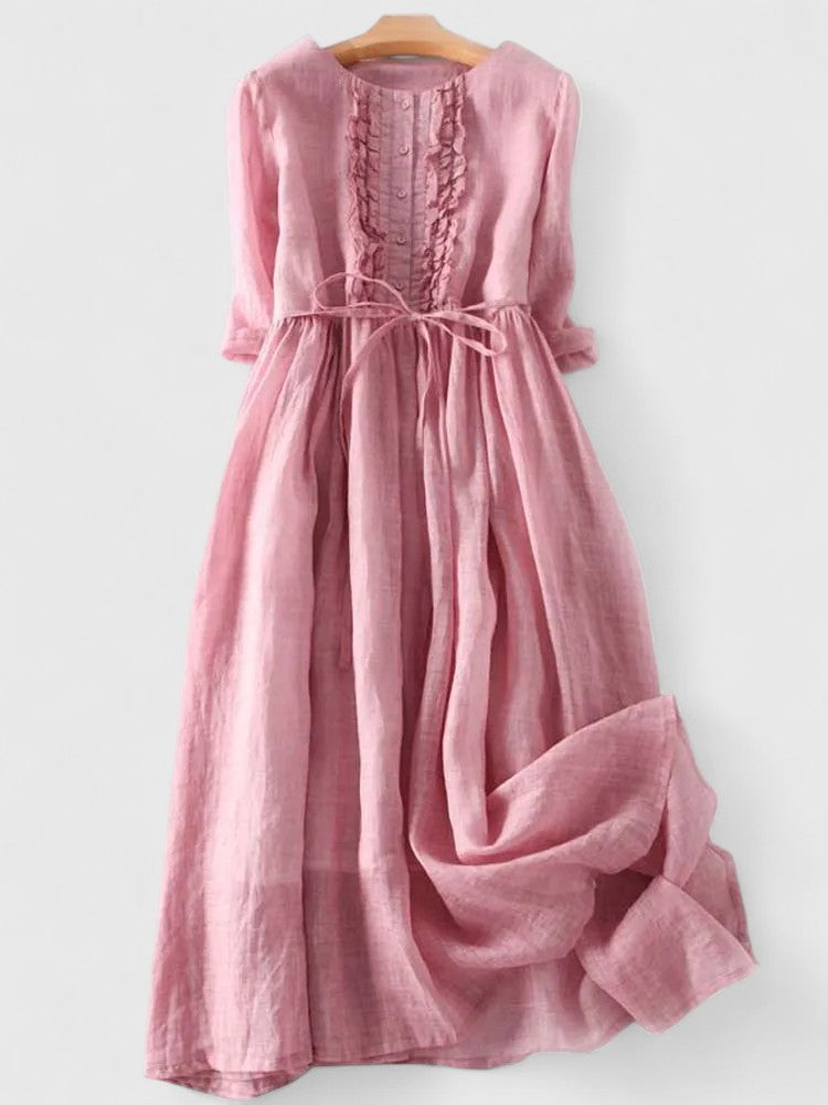 Vestido elegante jardín de salvia
