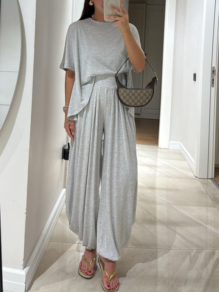 Conjunto de pantalones anchos y holgados