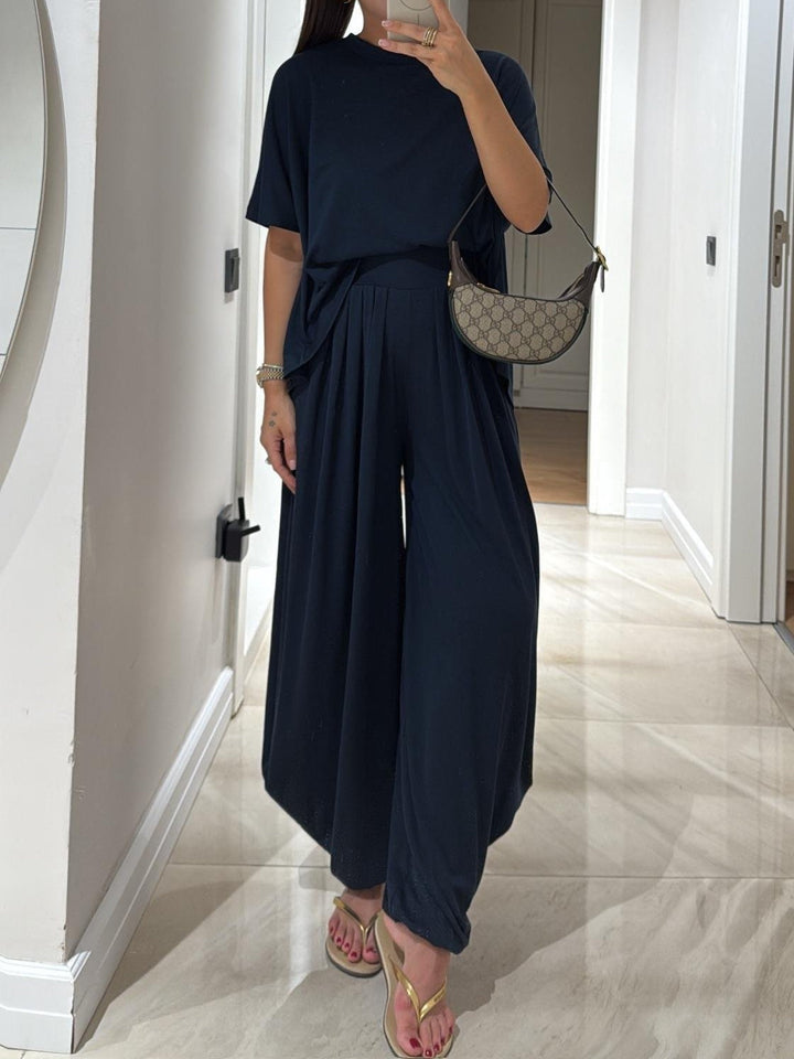 Conjunto de pantalones anchos y holgados