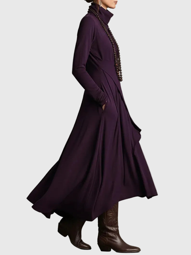 Vestido largo elegante plisado