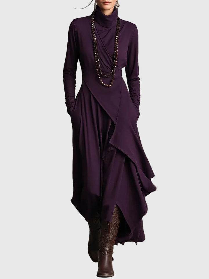 Vestido largo elegante plisado